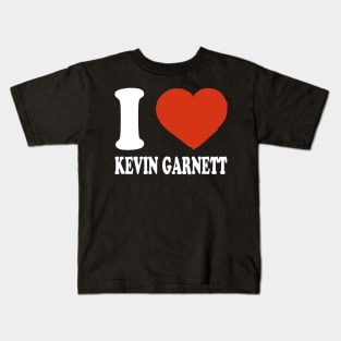 Graphic I Love Garnett Personalized Name Sports Kids T-Shirt